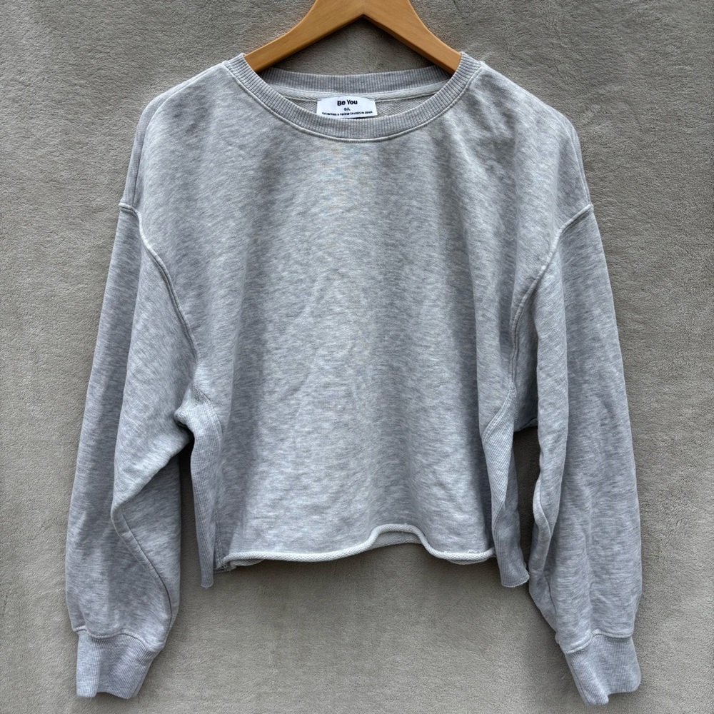 Casual Gray Women's Crewneck Sweatshirt